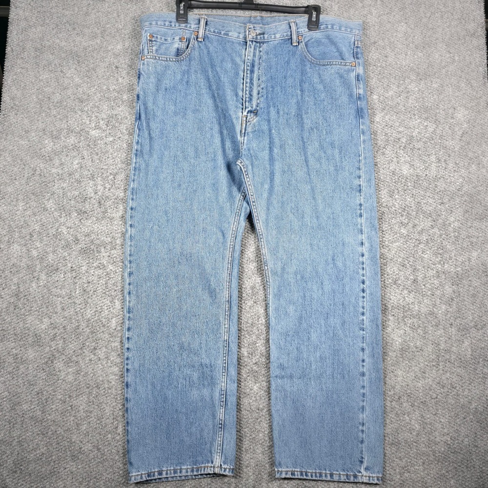 Levi's 505 Straight Leg Mens 42x30 Blue Medium Wash Regular Fit Denim Jeans
